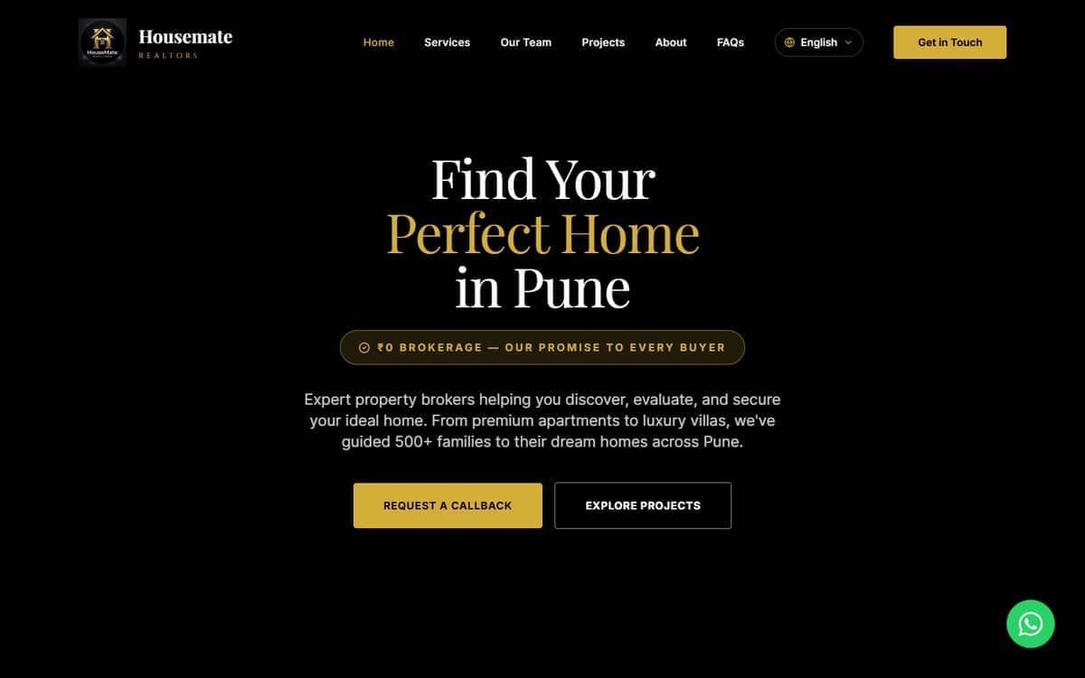 Housemate Realtors website