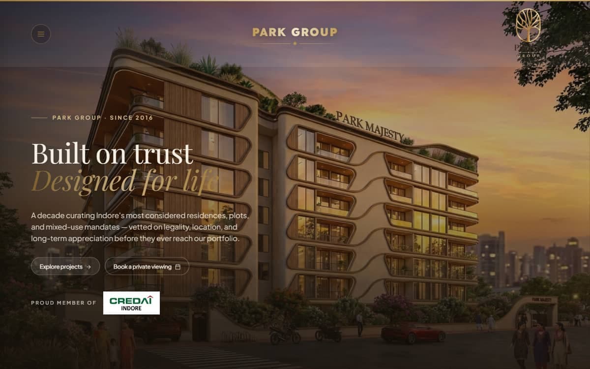 Park Group India website